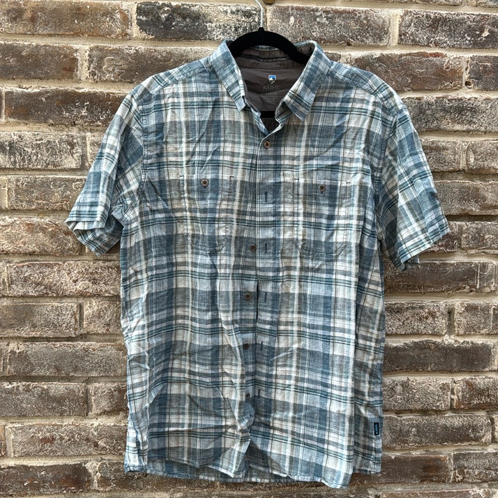 Kuhl plaid short sleeved shirt